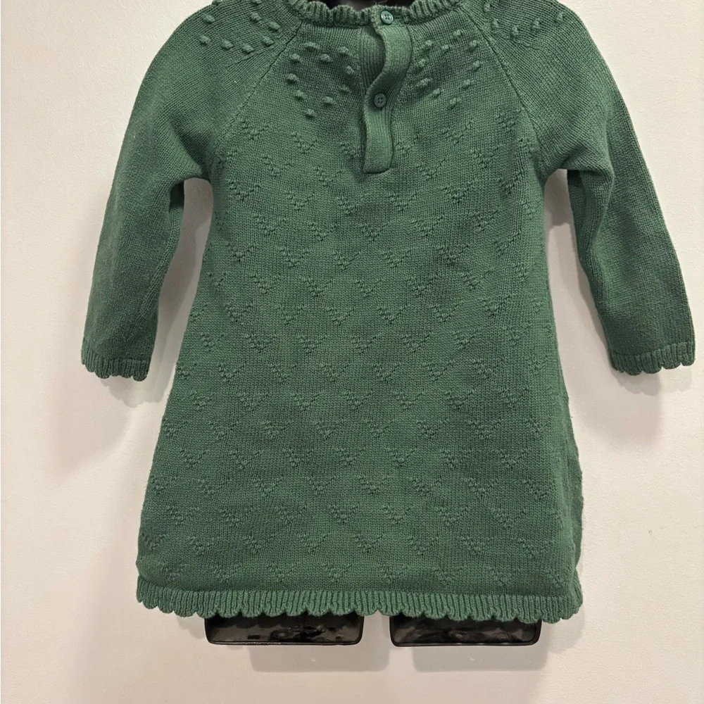 Cozy Girls Festive Winter Sweater Dress Cotton Knit